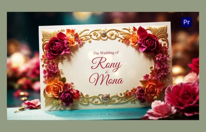 Captivating 3D Floral Design Wedding Invitation Slideshow